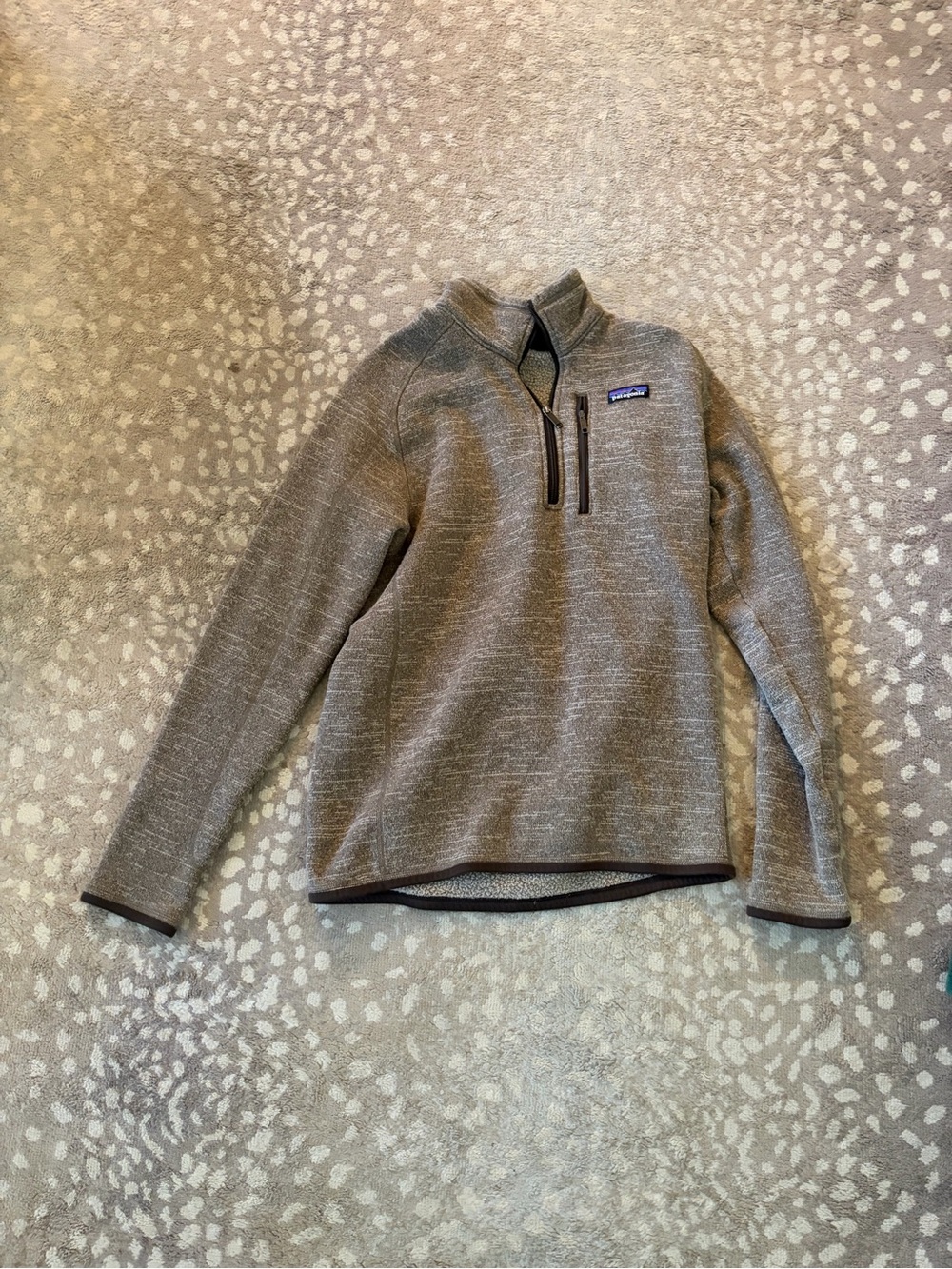 Patagonia Men's Zip-Front Pullover Sweater - Heather Gray
